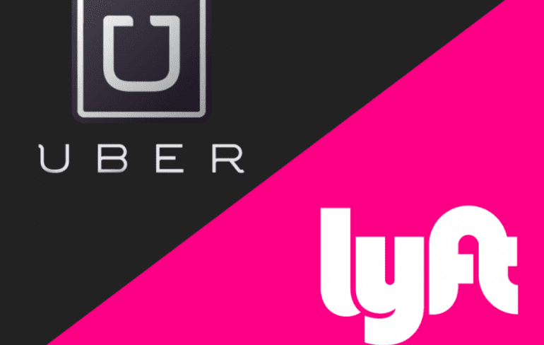 Uber and Lyft rideshare logos